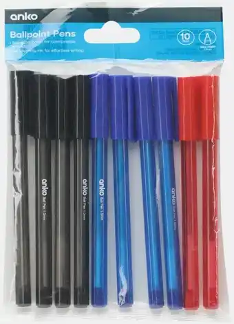 Kmart 10 Pack Ballpoint Pens offer