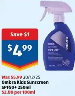 ALDI Kids sunscreen offer