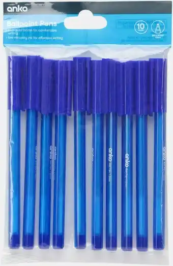 Kmart 10 Pack Ballpoint Pens - Blue offer