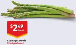 ALDI Asparagus bunch offer