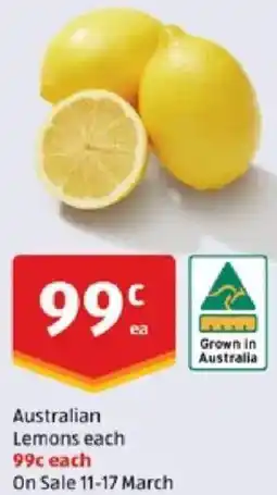 ALDI Australian Lemons offer