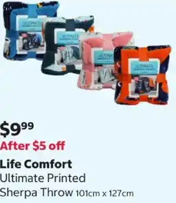 Costco Ultimate printed sherpa throw offer