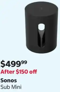 Costco Sonos sub mini offer
