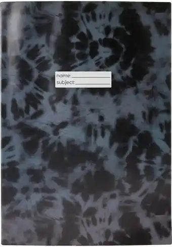 A4 Book Sleeve - Tie Dye Black