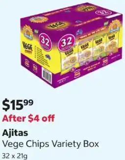 Costco Ajitas vege chips variety box offer