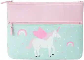 Twin Zip Pencil Case - Unicorn