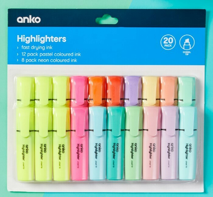 20 Pack Highlighter Set offer at Kmart