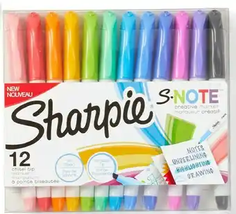 Kmart 12 Pack Sharpie S-Note Markers offer