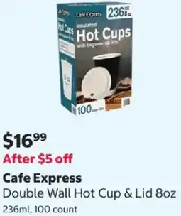 Costco Double wall hot cup & lid 8oz offer