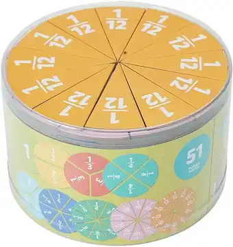 Kmart 51 Pieces Fraction Circles Puzzle Activity Set offer