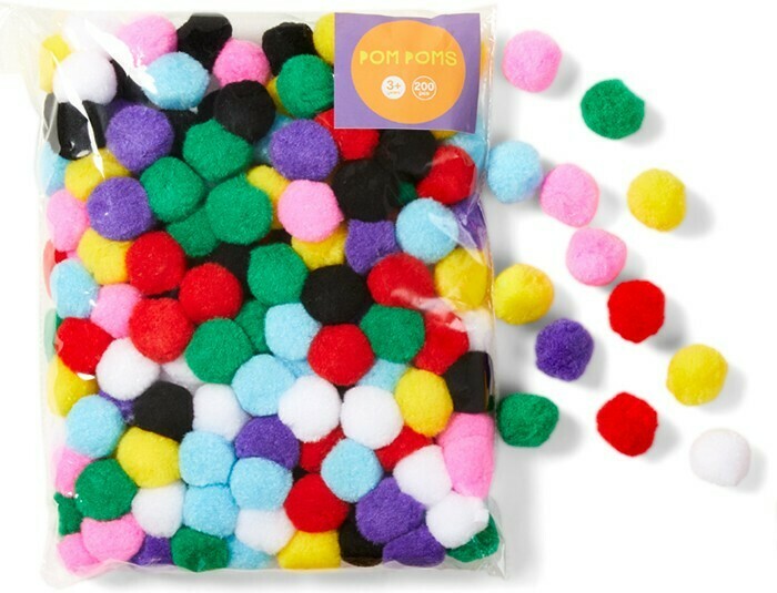 200 Piece Giant Pom Poms offer at Kmart