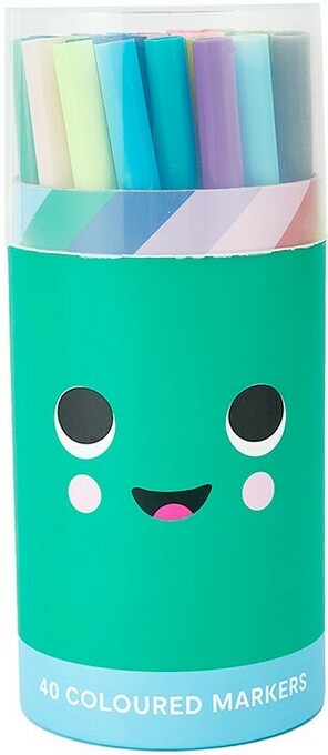 40 Pack Coloured Markers in Tube
