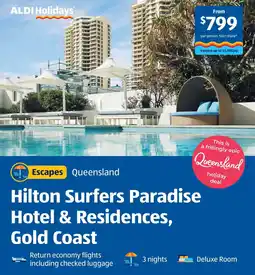 ALDI Hilton surfers paradise hotel & residences, gold coast offer