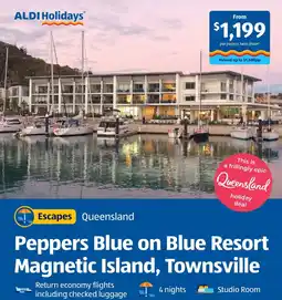 ALDI Peppers blue on blue resort magnetic island, townsville offer