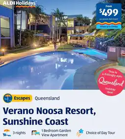 ALDI Verano noosa resort, sunshine coast offer
