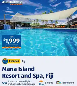 ALDI Mana island resort and spa, fiji offer