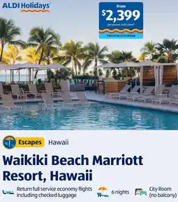 ALDI Waikiki beach marriott resort, hawaii offer