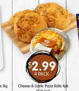 Spudshed Cheese & garlic pizza rolls offer