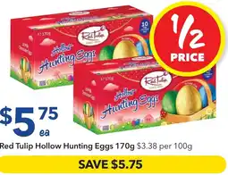 Ritchies Red tulip hollow hunting eggs offer