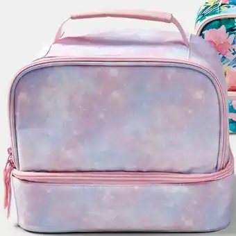 Kmart Pink Galaxy Insulated Twin Deck Lunch Bag offer
