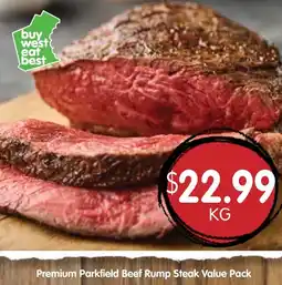 Spudshed Premium parkfield beef rump steak offer