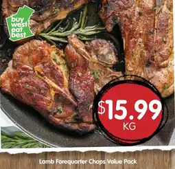 Spudshed Lamb forequarter chops offer