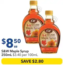 Ritchies S&w maple syrup offer
