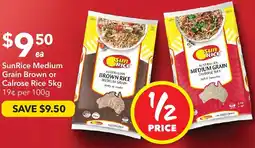 Ritchies Sunrice medium grain brown or calrose rice offer