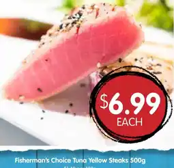 Spudshed Fisherman's choice tuna yellow steaks offer