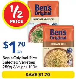 Ritchies Ben's original rice offer