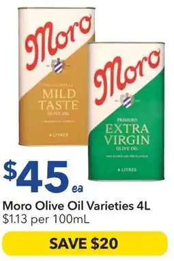 Ritchies Moro olive oil offer