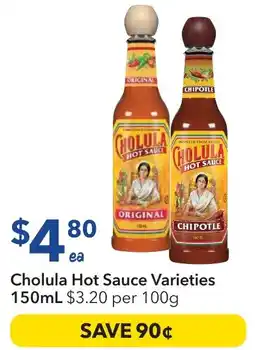 Ritchies Cholula hot sauce offer
