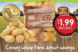 Spudshed Washed potatoes offer