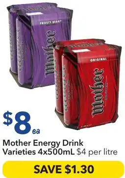 Ritchies Mother energy drink offer