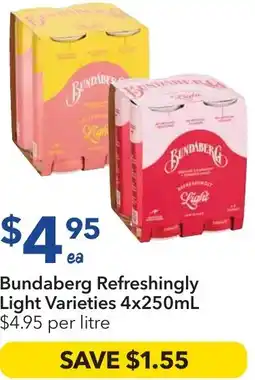 Ritchies Bundaberg refreshingly light offer
