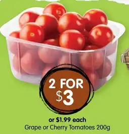 Spudshed Grape or cherry tomatoes offer