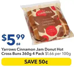 Ritchies Yarrows cinnamon jam donut hot cross buns offer