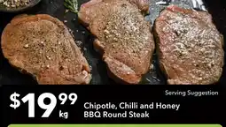 Ritchies Chipotle, chilli and honey bbq round steak offer