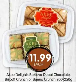 Spudshed Akee delights baklava dubai chocolate, biscoff crunch or bueno crunch offer