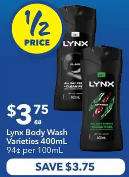 Ritchies Lynx Body Wash offer
