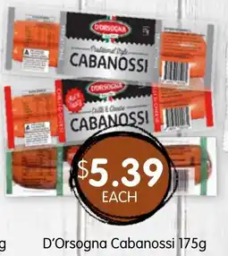 Spudshed D'orsogna cabanossi offer