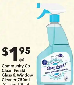 Ritchies Community co clean freak! glass & window cleaner offer