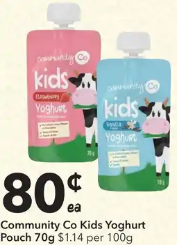 Ritchies Community co kids yoghurt pouch offer
