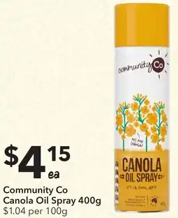 Ritchies Community co canola oil spray offer
