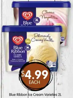 Spudshed Blue ribbon ice cream offer