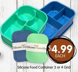 Spudshed Silicone food container 3 or 4 grid offer