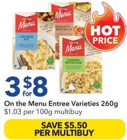 Ritchies On the menu entree offer