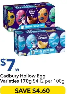 Ritchies Cadbury hollow egg offer