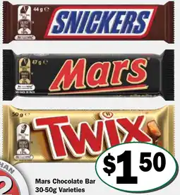 Friendly Grocer Mars chocolate bar offer