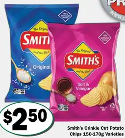 Friendly Grocer Smith's crinkle cut potato chips offer